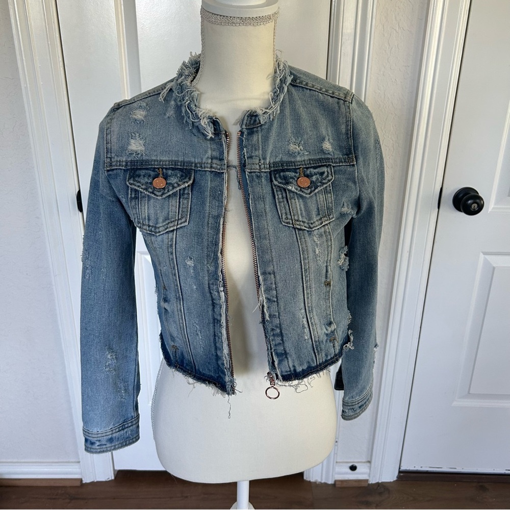 GB Blue Jean Jacket Girls Size Large